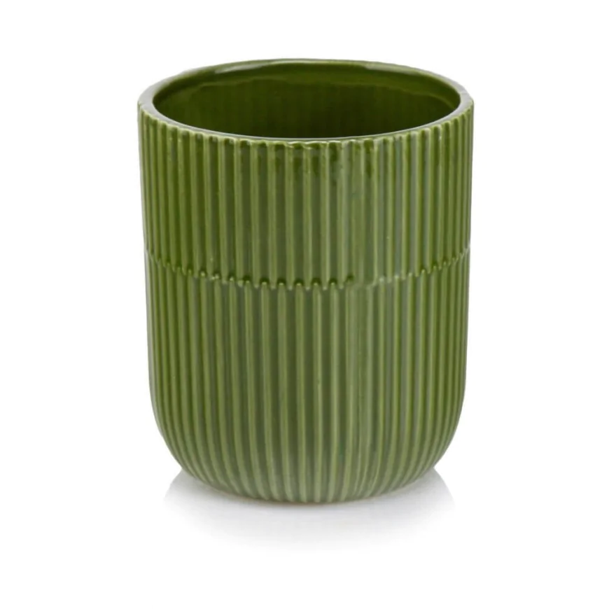 Osłonka zielona ceramiczna karbowana...