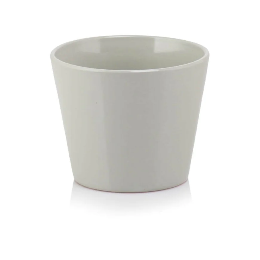 Osłonka szara doniczka pod prymulkę ceramiczna 12 cm