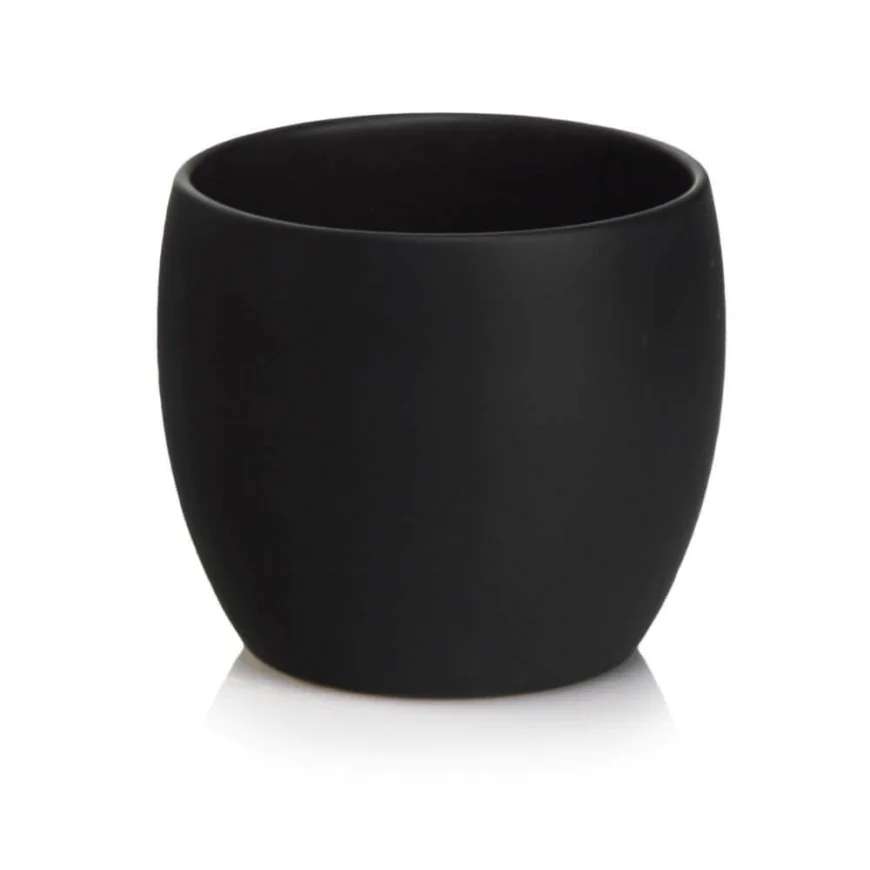 Osłonka czarna matowa kula doniczka 13,5 cm