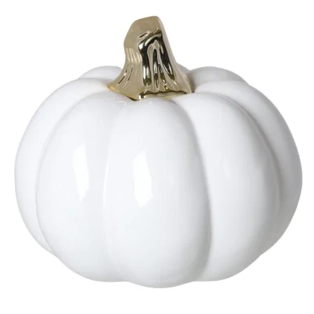 Dynia biało złota ceramiczna do dekoracji 10,8 cm