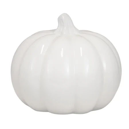 Dynia biała ceramiczna do dekoracji 10,8 cm