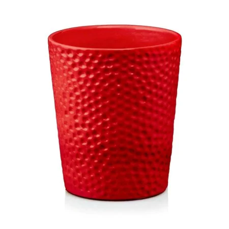 Osłonka czerwona doniczka na storczyka ceramiczna 13 cm