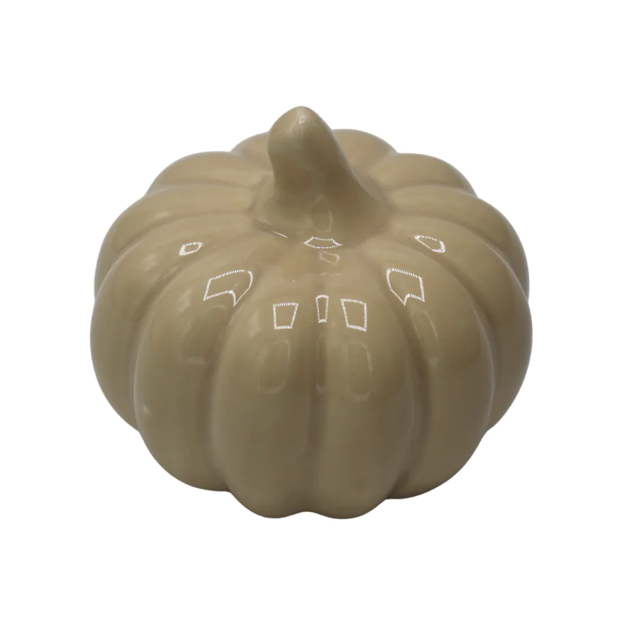 Dynia beżowa mini ceramiczna do dekoracji 7 cm