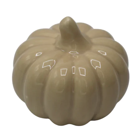 Dynia beżowa mini ceramiczna do dekoracji 7 cm