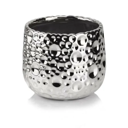 Osłonka srebrna kula ceramiczna doniczka 16 cm