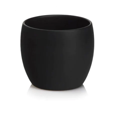 Osłonka czarna matowa kula doniczka 13,5 cm