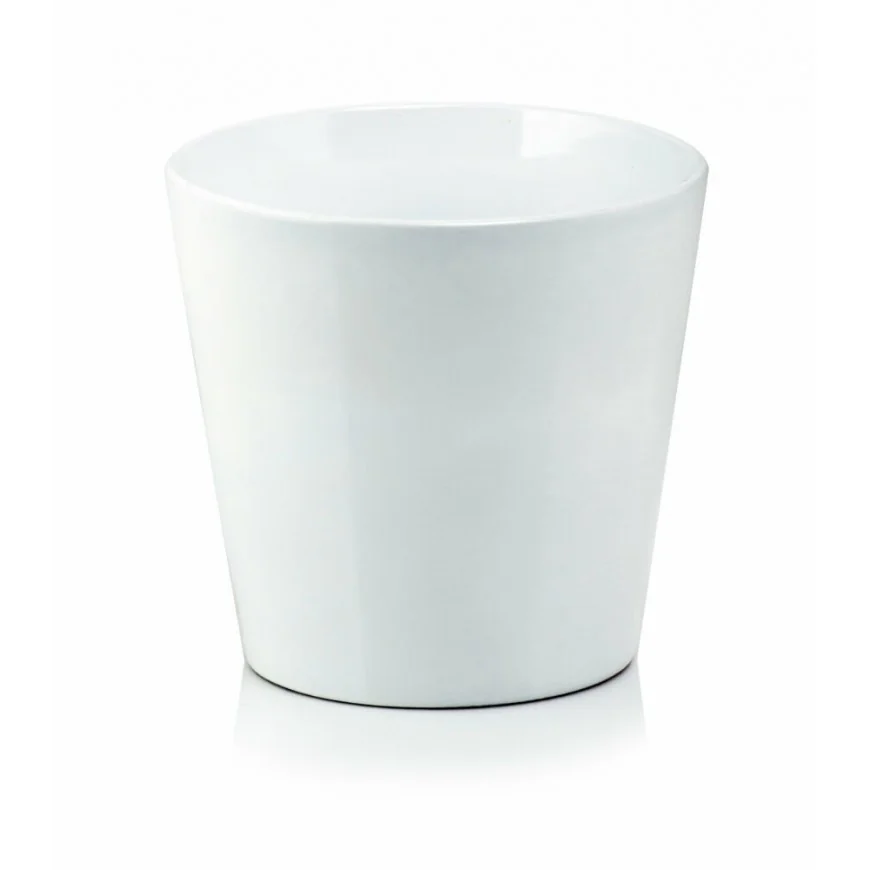 Osłonka biała mała doniczka ceramiczna 9,5 cm