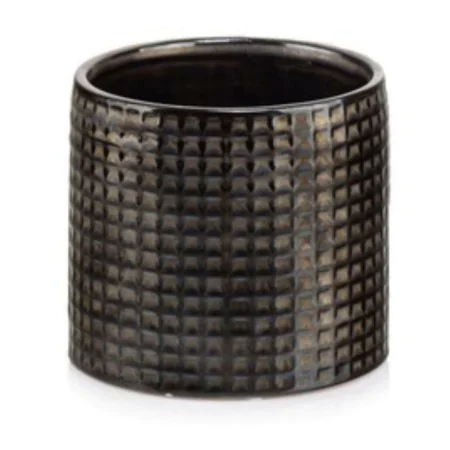 Osłonka mosiądz stare złoto brązowa doniczka 16,5 cm