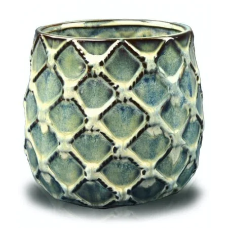 Osłonka niebieska brązowa VINTAGE 11,5x11 cm