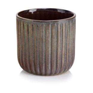 Osłonka niebieska brązowa cieniowana vintage 13 cm