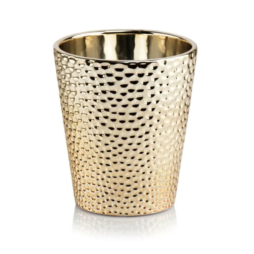 Osłonka złota na storczyka ceramiczna glamour 13 cm