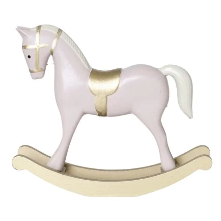 Konik na biegunach fioletowo złoty dekoracja 26x22 cm