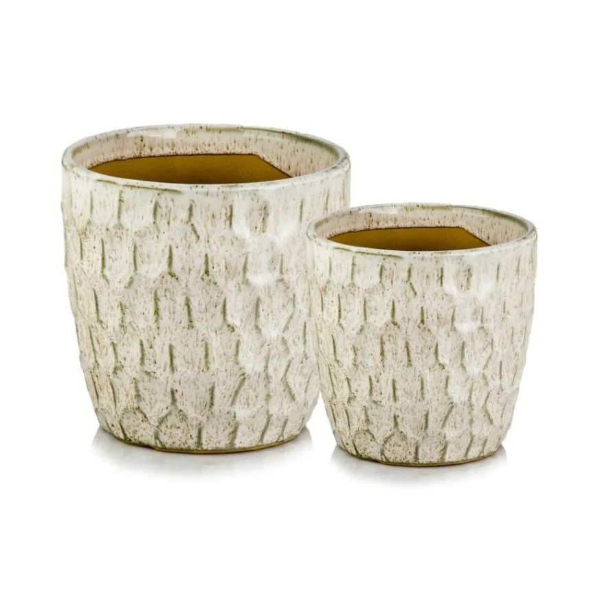 Osłonka kremowa cieniowana doniczka 16 cm