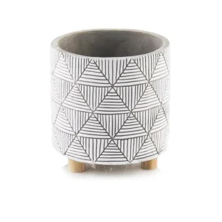 Osłonka betonowa szara okrągła na nóżkach 13 cm