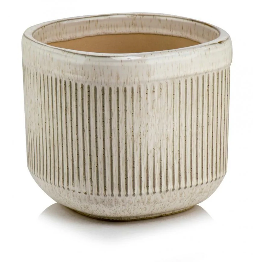 Osłonka kwadratowa beżowa brązowa cieniowana 22 cm