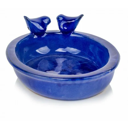 Poidełko dla ptaków kobaltowe ceramiczne 30x24 cm