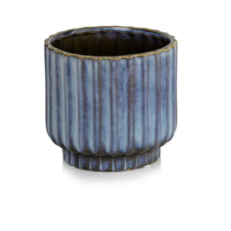 Osłonka niebieska cieniowana ceramiczna vintage 13 cm