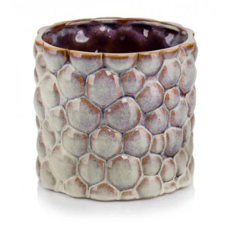Osłonka brązowo beżowa ceramiczna vintage 13 cm