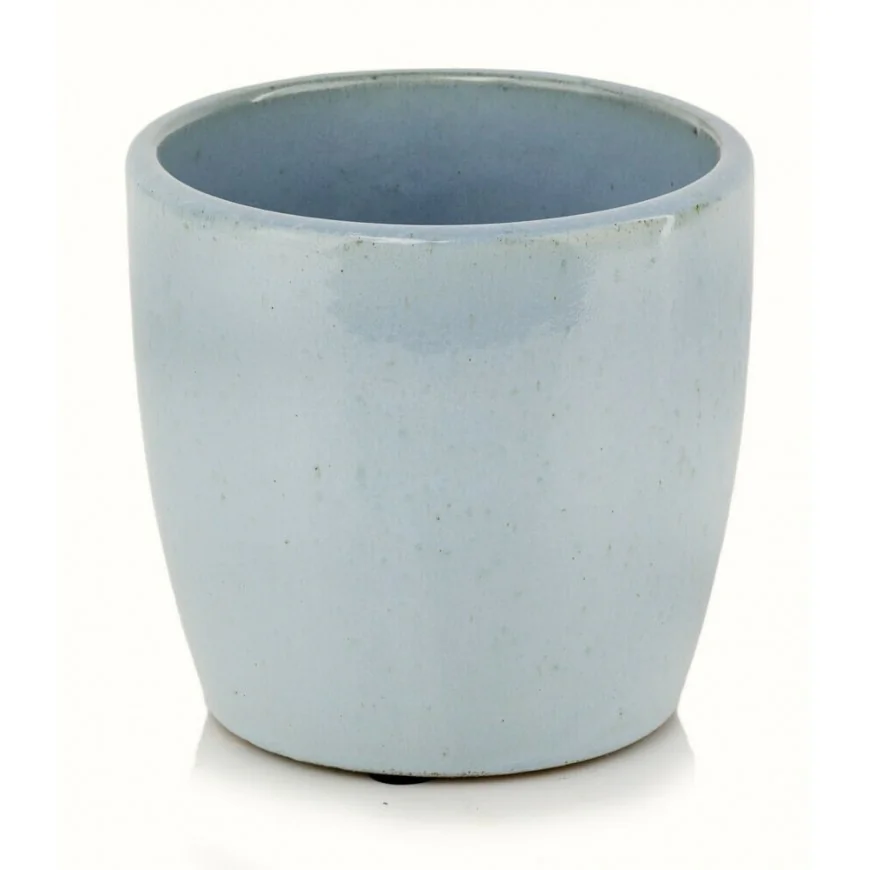 Osłonka szara mała ceramiczna rustykalna 13 cm