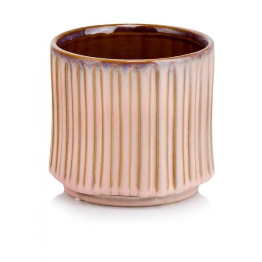 Osłonka różowo brązowa cieniowana vintage 13,5 cm