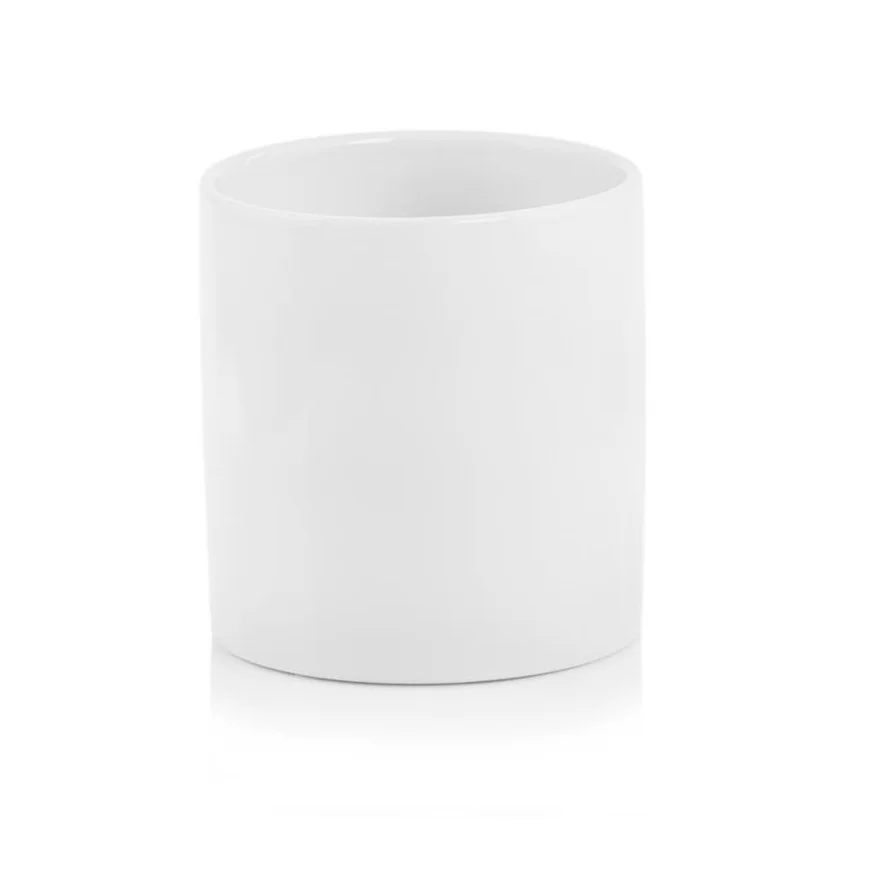 Osłonka biała połysk ceramiczna walec 15 cm