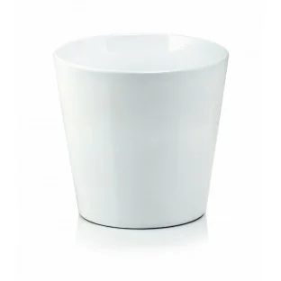 Duża Osłonka biała doniczka ceramiczna 24 cm