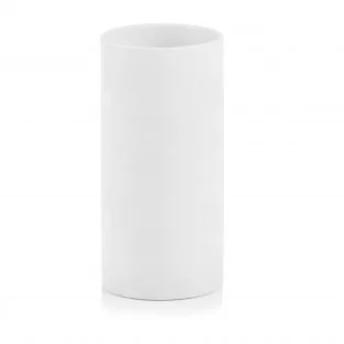 Wazon biały ceramiczny tuba cylinder 20x10 cm