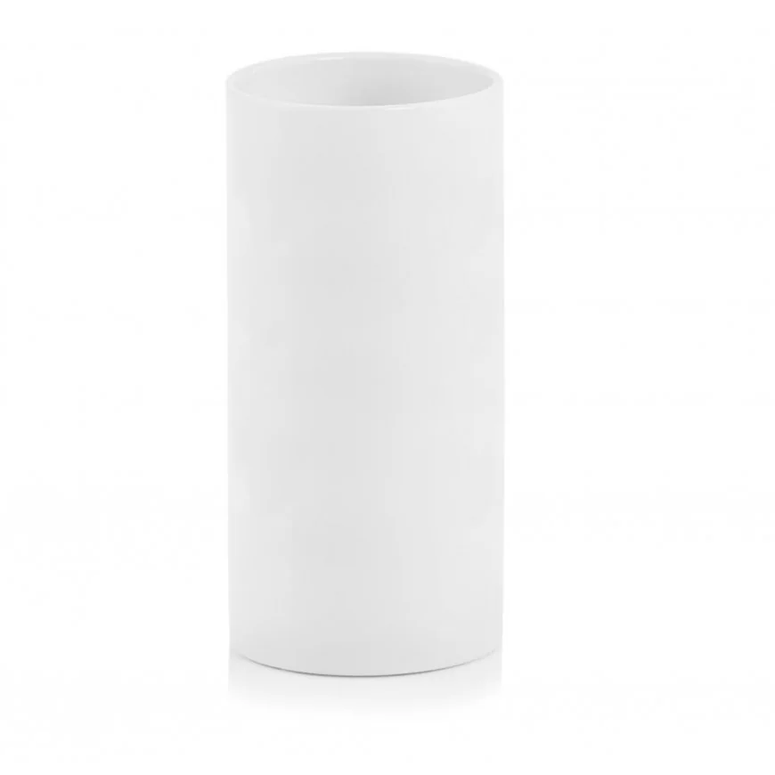 Wazon biały ceramiczny tuba cylinder 20x10 cm
