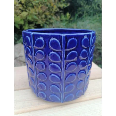 Osłonka ceramiczna niebieska KOBALT w liście