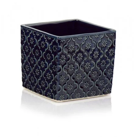Osłonka niebieska kwadratowa z wzorem 14x14 cm