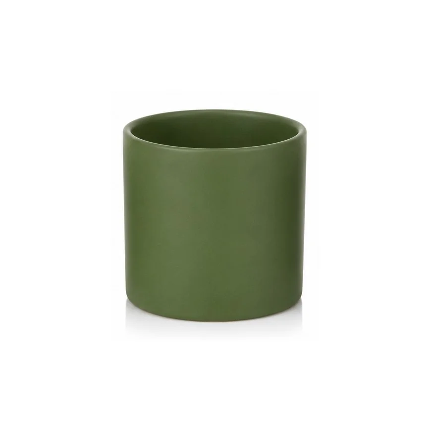 Osłonka na kaktusa sukulenta zielona matowa mini 7,5 cm