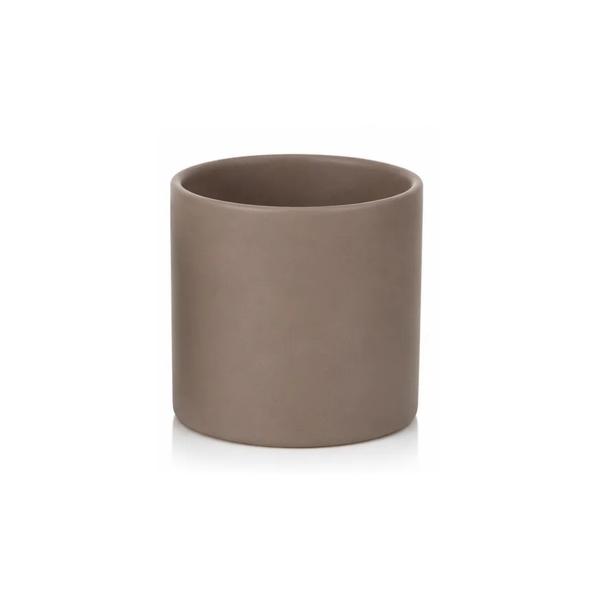 Osłonka na kaktusa sukulenta brązowa matowa mini 7,5 cm