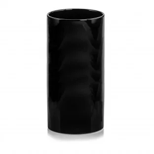 Wazon czarny ceramiczny tuba cylinder 20x10 cm