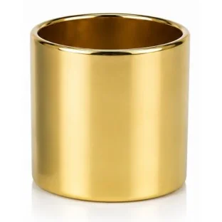 Osłonka na kaktusa sukulenta złota matowa mini 7,5 cm