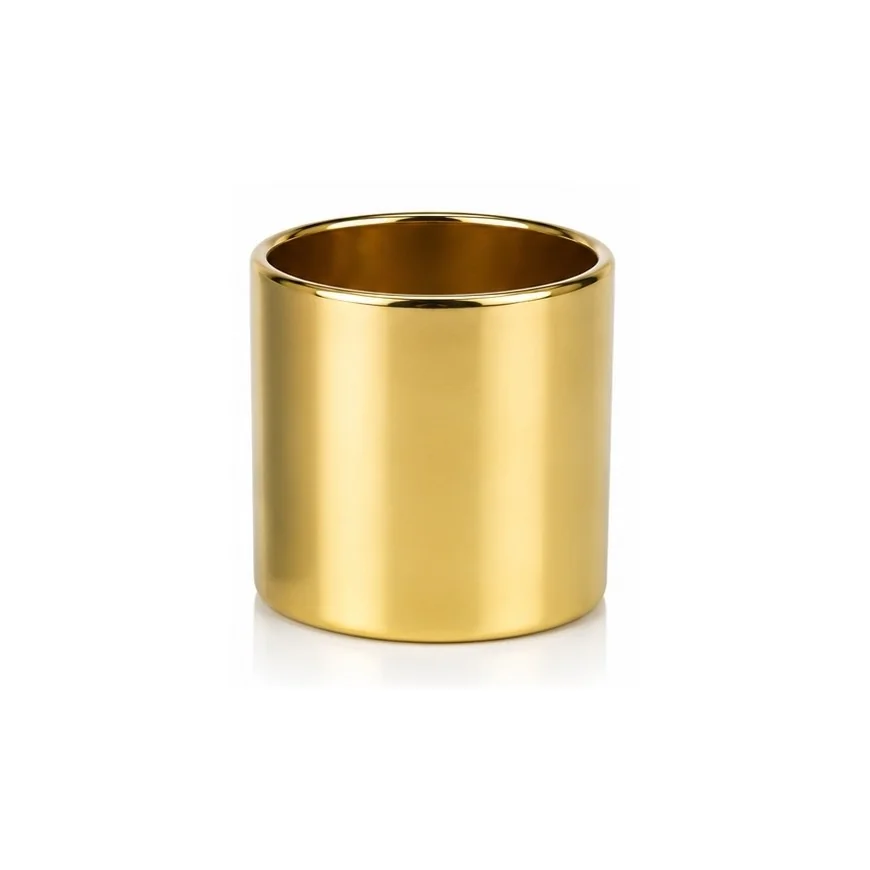 Osłonka na kaktusa sukulenta złota matowa mini 7,5 cm