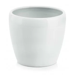 Osłonka biała ceramiczna doniczka 17,5 cm