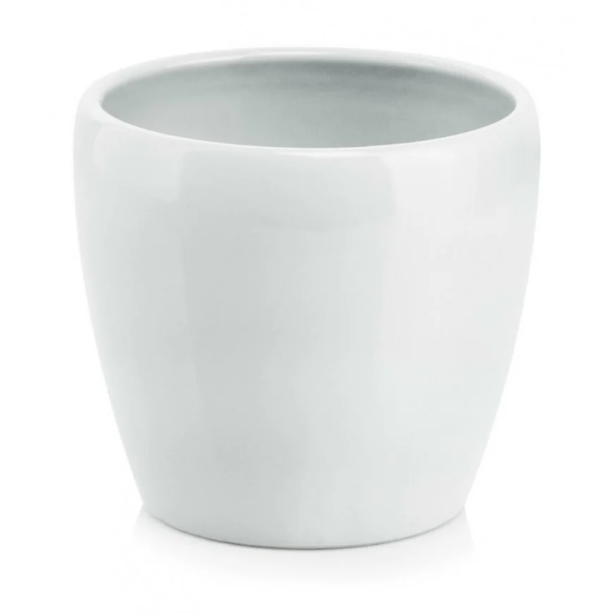 Osłonka biała ceramiczna doniczka 17,5 cm